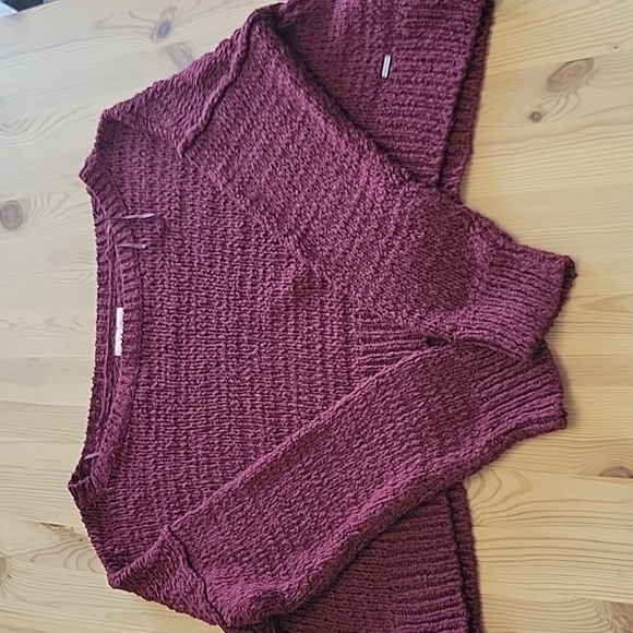 𝅺HOLLISTER Oversized Burgundy Sweather US L - Picture 1 of 10